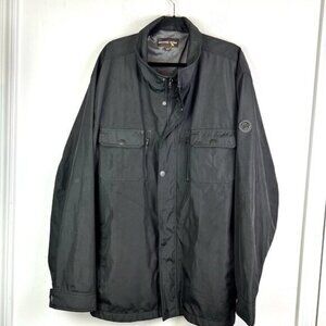 Michael Kors Men’s Black Full Zip Snap Windbreaker Coat Jacket size 4XLT